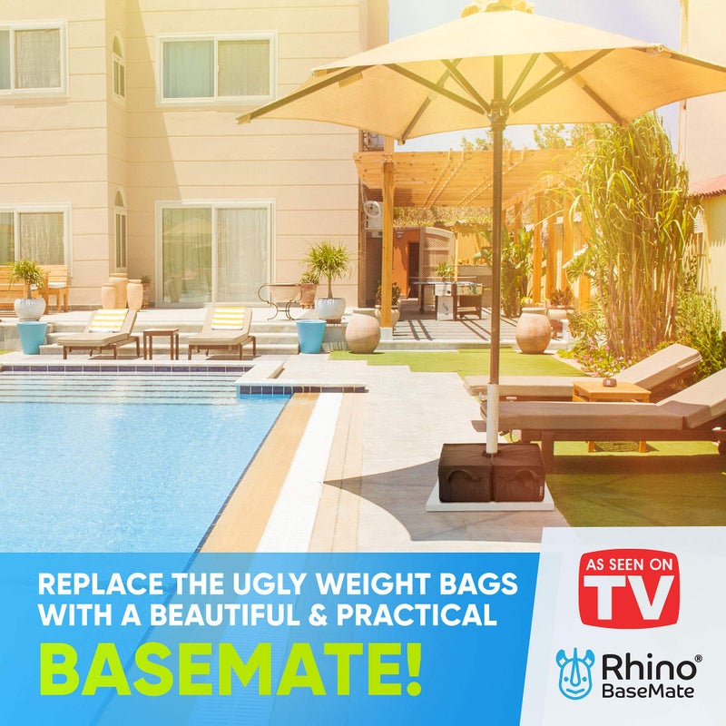 Rhino BaseMate Detachable Square Umbrella Base Weight Fits Offset, Cantilever & Outdoor Patio Umbrellas â€“ Black â€“ Easy Setup - Image 5